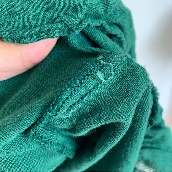 ZARA GREEN LONG SLEEVED FLOWY DRESS - Picture 7 of 8